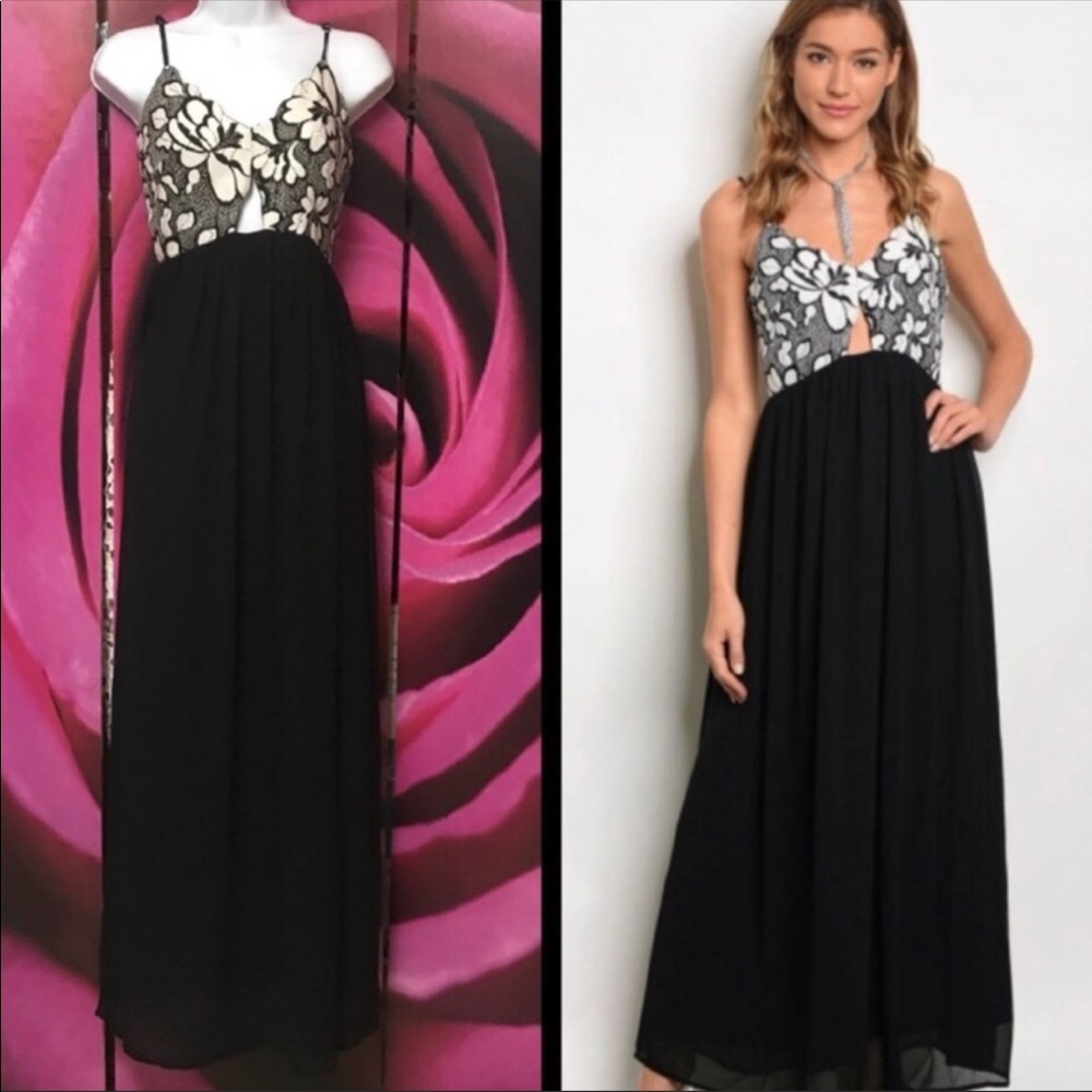 Beautiful black and white floral dress